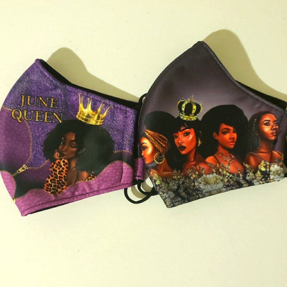 Juneteenth Designer Face mask (2pc)